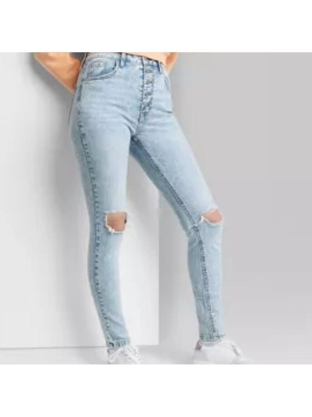 NWT Wild Fable Women's Super-High Rise Distressed Skinny Jean Size 6